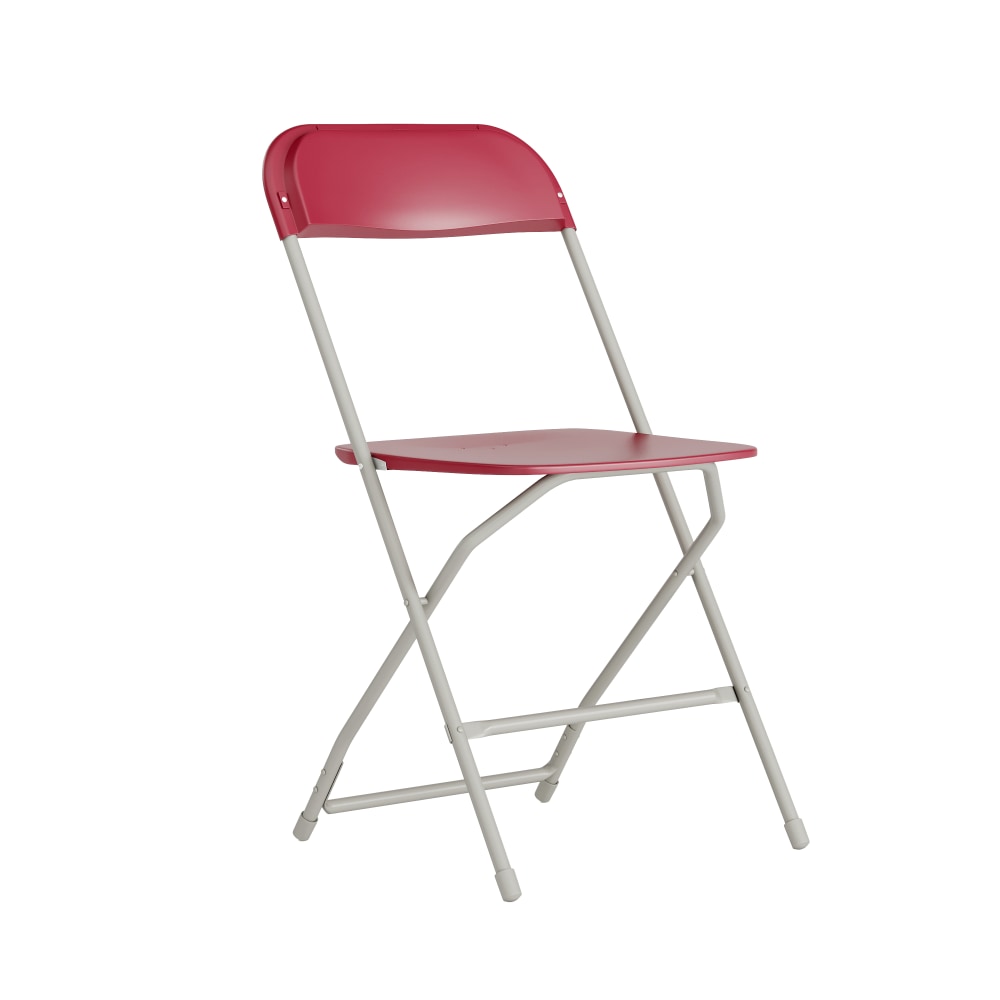 Flash Furniture HERCULES Series Premium Plastic Folding Chair, Red/Gray MPN:LEL3RED