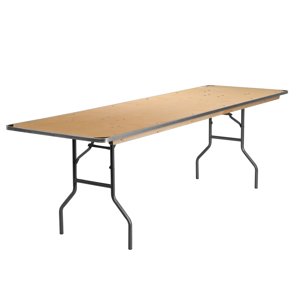 Flash Furniture Rectangular Heavy-Duty Folding Banquet Table, 30inH x 30inW x 96inD, Natural MPN:XA3096BIRCHM