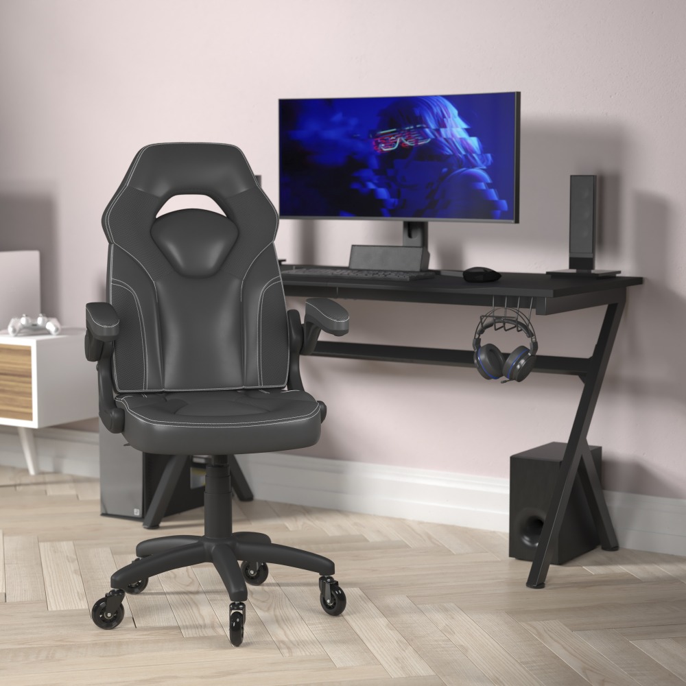 Flash Furniture X10 Racing Ergonomic Faux Leather Computer Gaming Chair, Black MPN:CH00095BKRLB