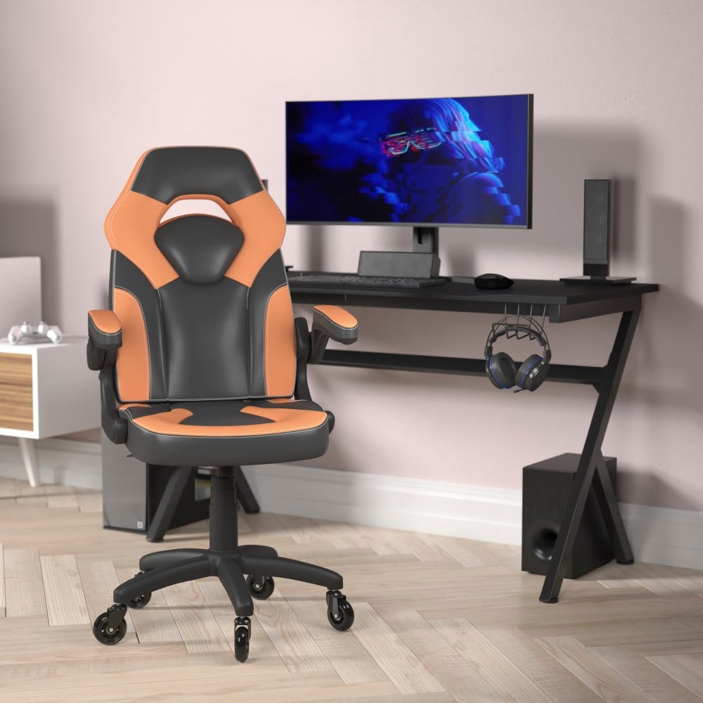 Flash Furniture X10 Racing Ergonomic Faux Leather Computer Gaming Chair, Orange MPN:CH00095ORRLB