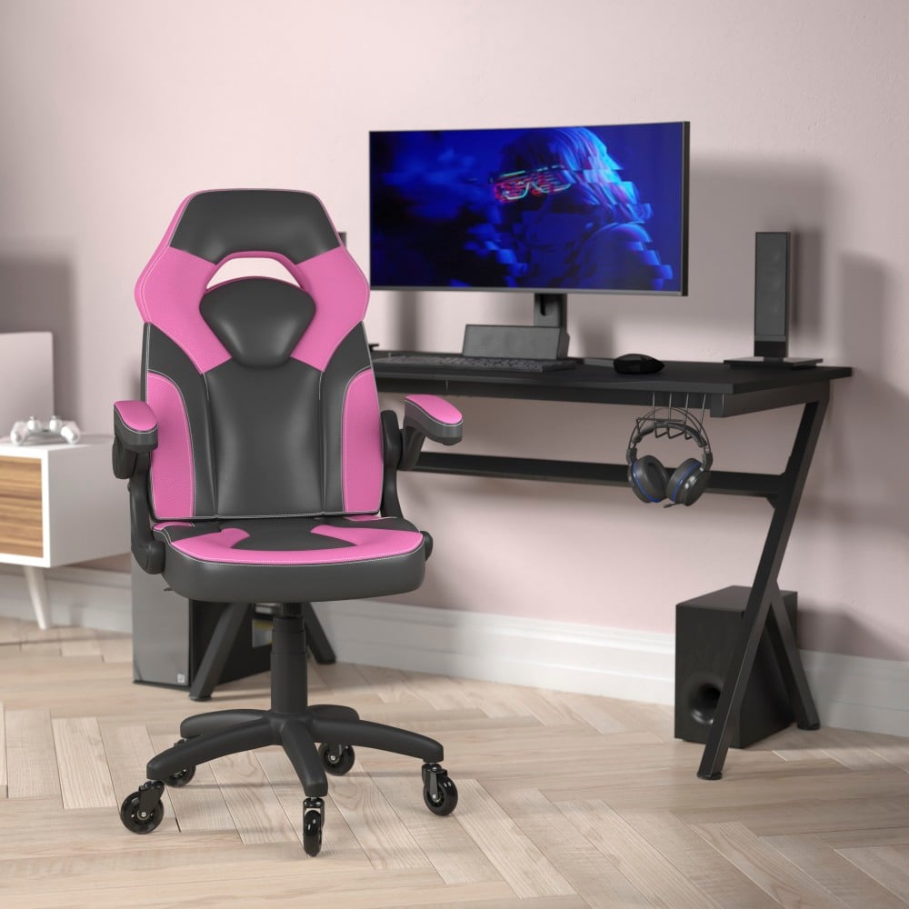 Flash Furniture X10 Racing Ergonomic Faux Leather Computer Gaming Chair, Pink MPN:CH00095PKRLB