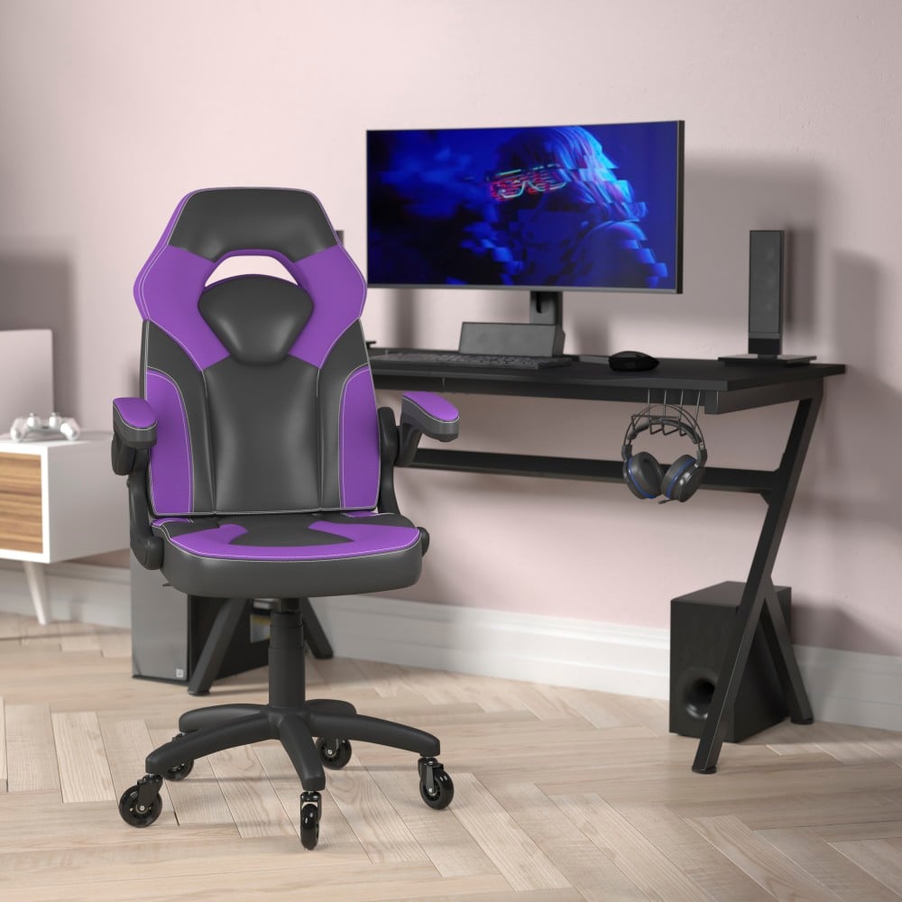 Flash Furniture X10 Racing Ergonomic Faux Leather Computer Gaming Chair, Purple MPN:CH00095PRRLB