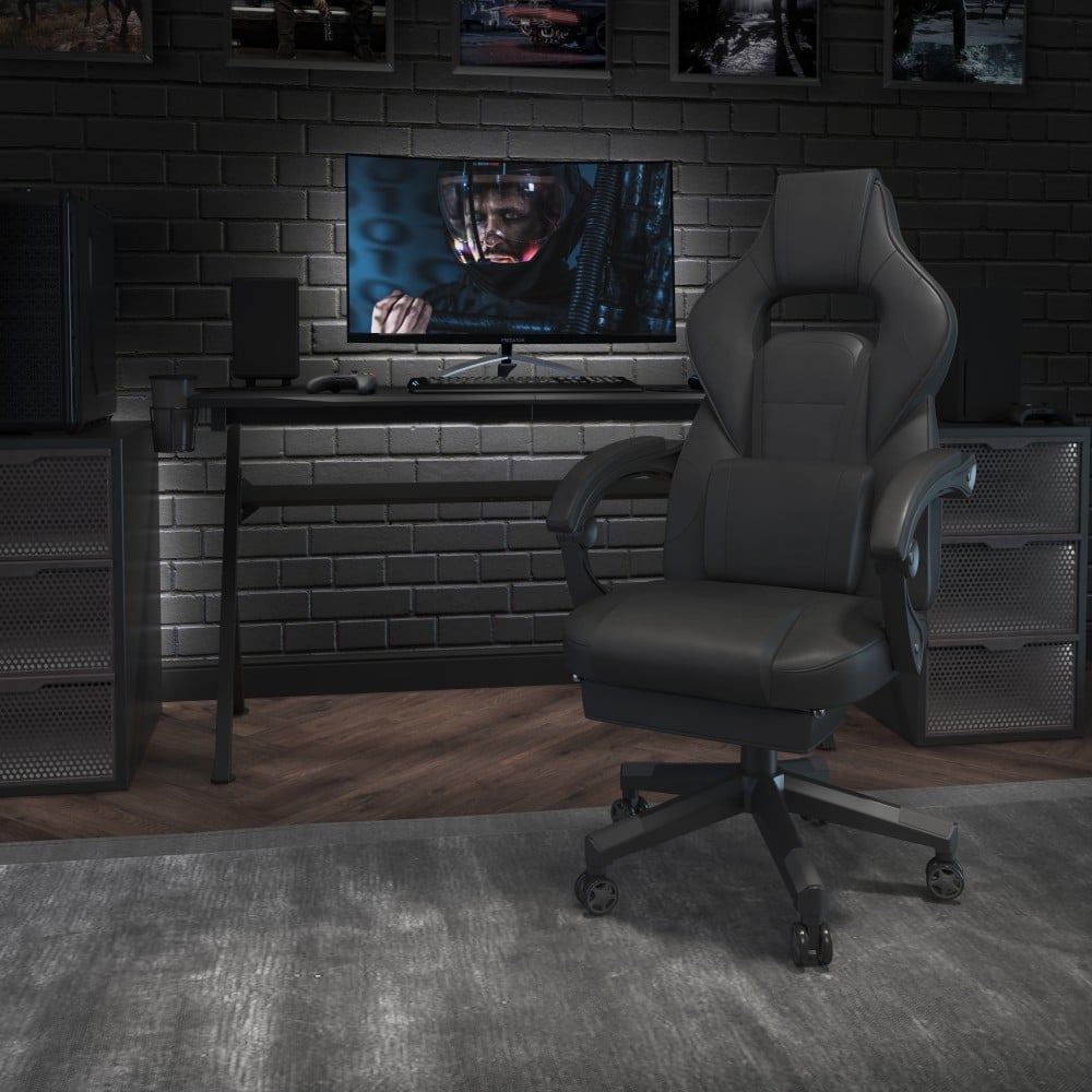 Flash Furniture X40 Gaming Chair With Fully Reclining Back And Arms, Black MPN:CH00288BKBK