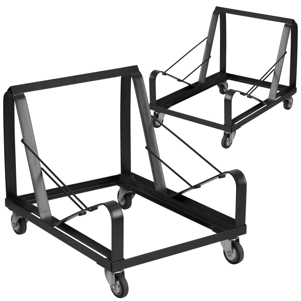 Flash Furniture HERCULES Steel Dollies For Sled-Base Stack Chairs, Black, Pack Of 2 Dollies MPN:2XUMC168DOLLY
