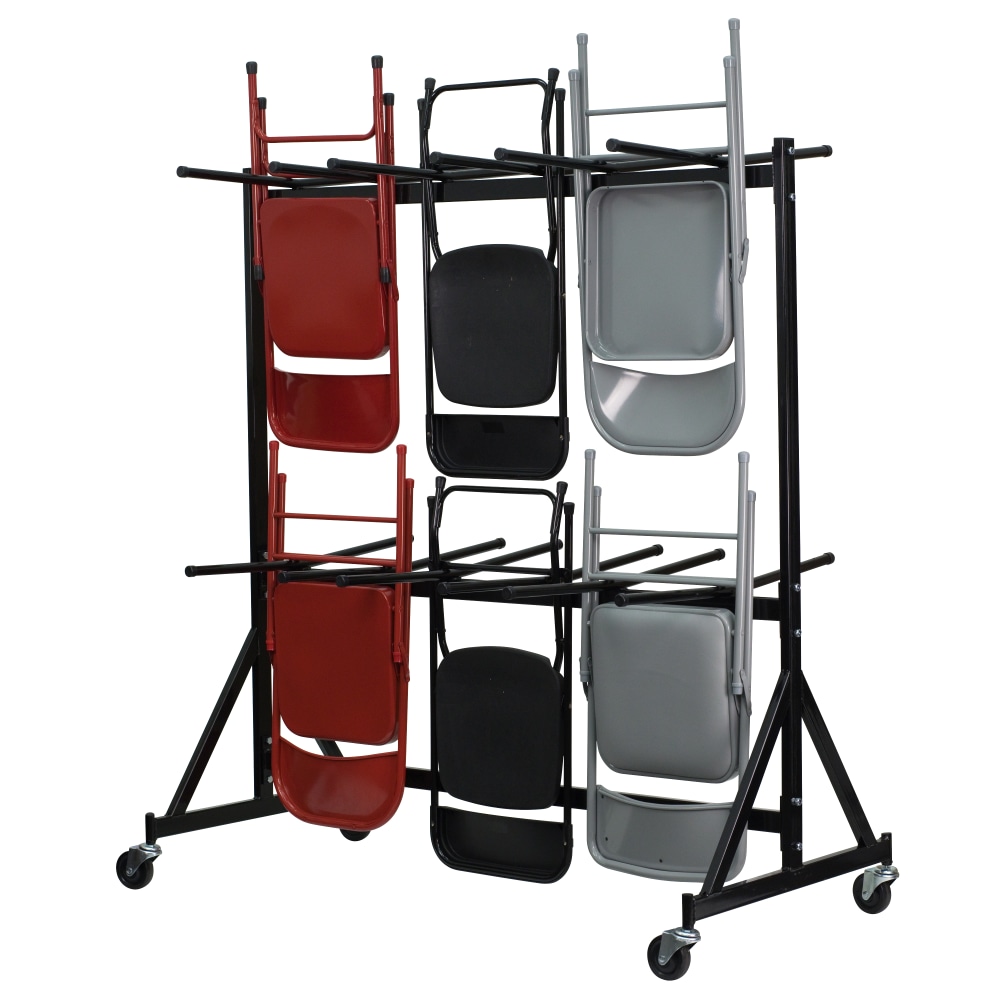 Flash Furniture Steel Hanging Folding Chair Dolly Truck, 75inH x 35inW x 66inD, Black MPN:NGFCDOLLY