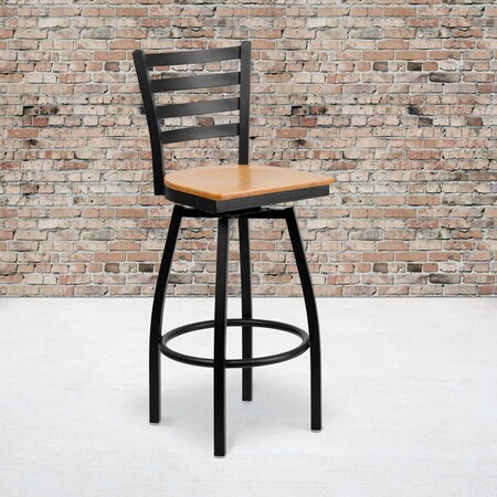 Black Ladder Stool-Nat Seat, PK2 MPN:2-XU-6F8B-LADSWVL-NATW-GG