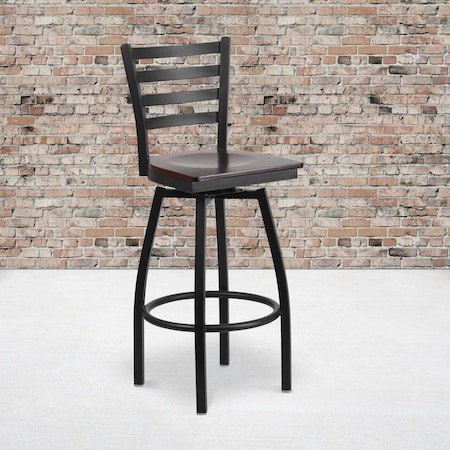 Black Ladder Stool-Wal Seat, PK2 MPN:2-XU-6F8B-LADSWVL-WALW-GG