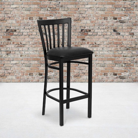 Black School Stool-Black Seat, PK2 MPN:2-XU-DG6R8BSCH-BAR-BLKV-GG