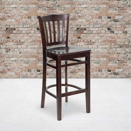 Walnut Wood Stool, PK2 MPN:2-XU-DGW0008BARVRT-WAL-GG