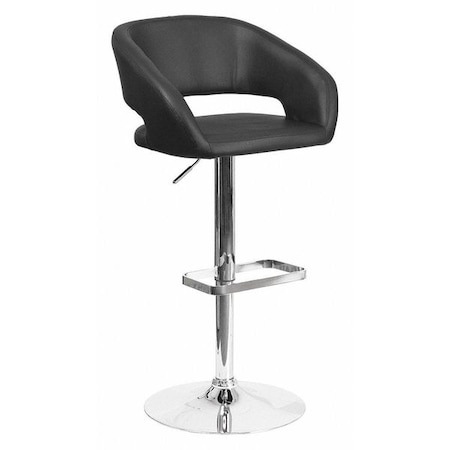 Black Vinyl Adjustable Height Barstool MPN:CH-122070-BK-GG