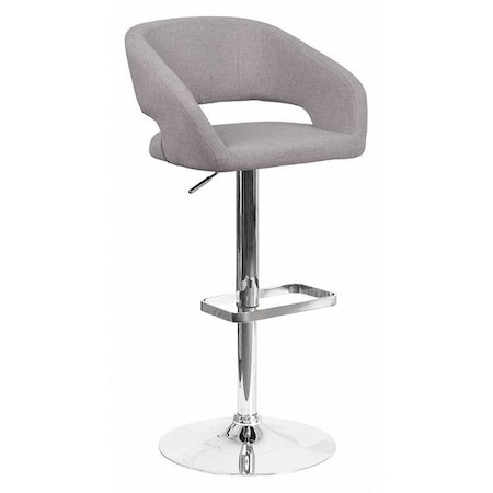 Gray Fabric Adjustable Height Barstool MPN:CH-122070-GYFAB-GG