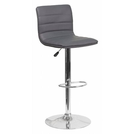 Gray Vinyl Barstool, Adj Height MPN:CH-92023-1-GY-GG