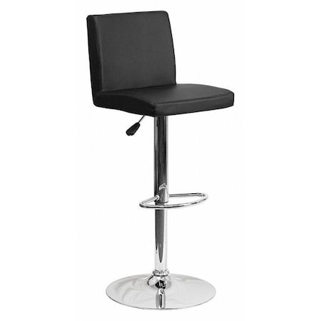 Black Vinyl Barstool, Adj Height MPN:CH-92066-BK-GG