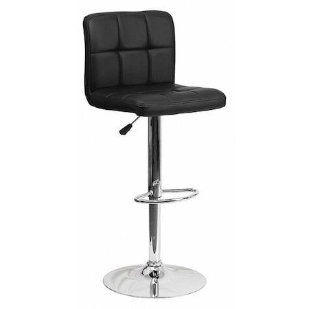 Black Quilted Vinyl Barstool, Adj Height, Weight Capacity: 330 lb. MPN:DS-810-MOD-BK-GG