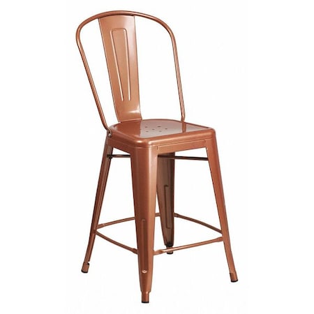Coppr Metal Outdoor Stool, 24