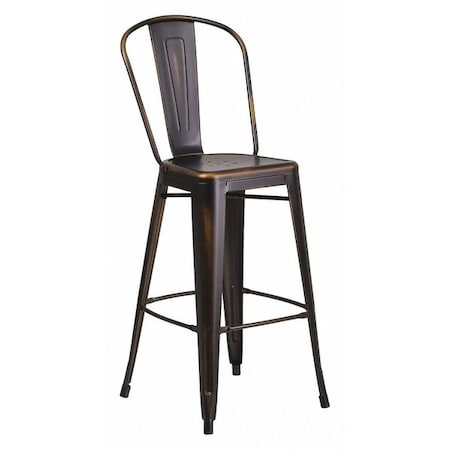 Distressed Copper Metal Stool MPN:ET-3534-30-COP-GG