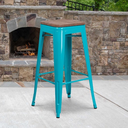 No Back Metal Stool, 30
