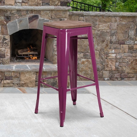 No Back Metal Stool, 30