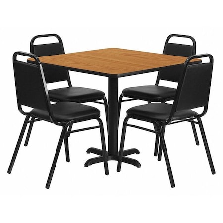 Square Natural Laminate Table, Laminate Top, Wood Grain MPN:HDBF1011-GG