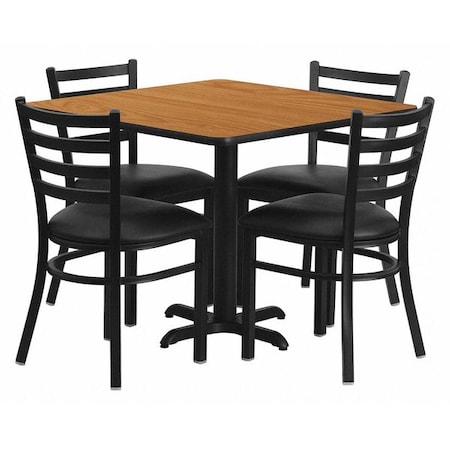 Square Natural Laminate Table, Laminate Top, Wood Grain MPN:HDBF1015-GG