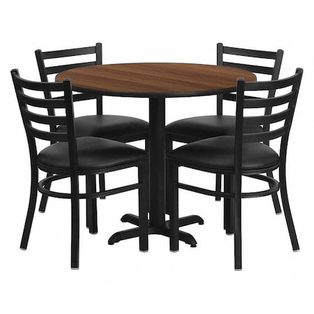 Round Table Set, Laminate Top, Wood Grain MPN:HDBF1032-GG