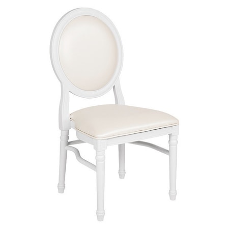 White Round Back Dining Chair MPN:LE-W-W-MON-GG
