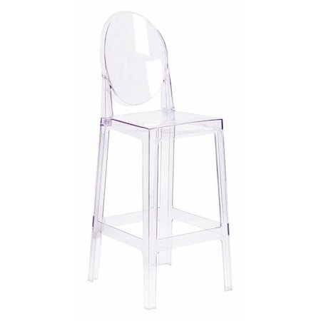Revna Ghost Barstool with Oval Back in Revna Transparent Crystal MPN:OW-GHOSTBACK-29-GG