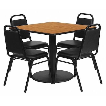 Square Natural Laminate Table, Laminate Top, Wood Grain MPN:RSRB1011-GG