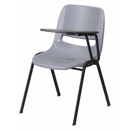 Tablet Arm Chair, Left Hand Flip-Up, Gray, 21