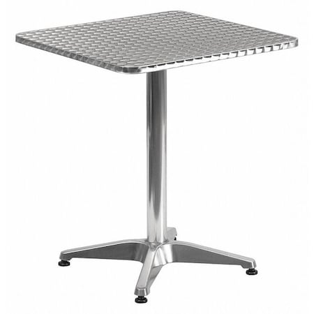 Square Table, Square, Aluminum, 23.5