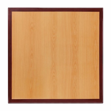 Square Two-Tone Cherry/Mahogany Resin To MPN:TP-2TONE-2424-GG