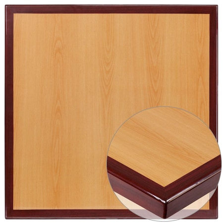 Square Two-Tone Cherry/Mahogany Resin To MPN:TP-2TONE-3636-GG