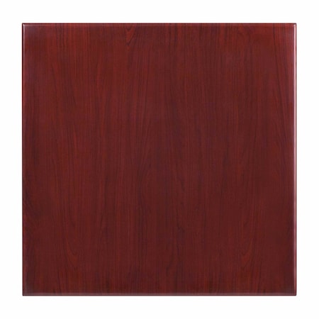 Square Square Mahogany Resin Table Top, 30