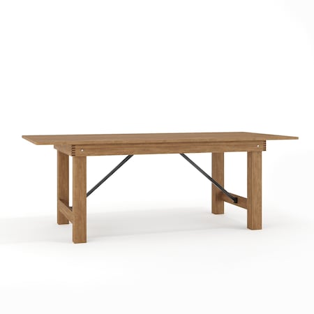 Rectangle FarmTable, Antique, Rustic, Foldng, 84