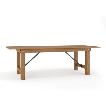 Rectangle FarmTable, Antique, Rustic, Foldng, 96
