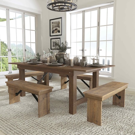 Rectangle Antique Farm Table, 40