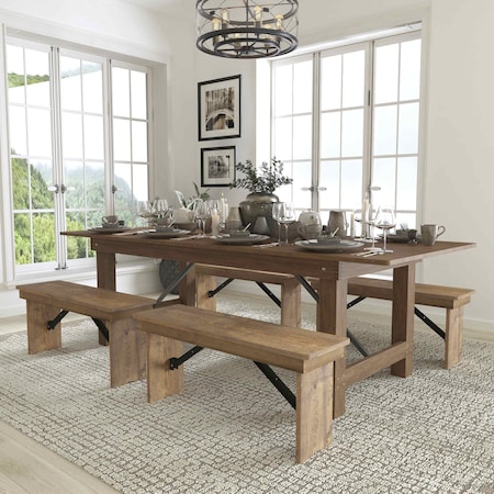 Rectangle Antique Farm Table, 40