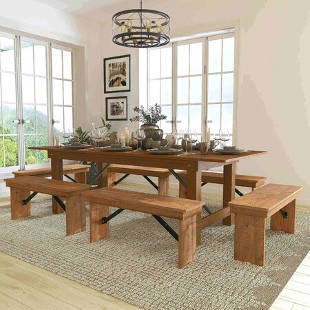 Rectangle Antique Farm Table, 40