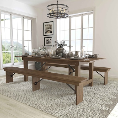 Rectangle Antique Farm Table, 40