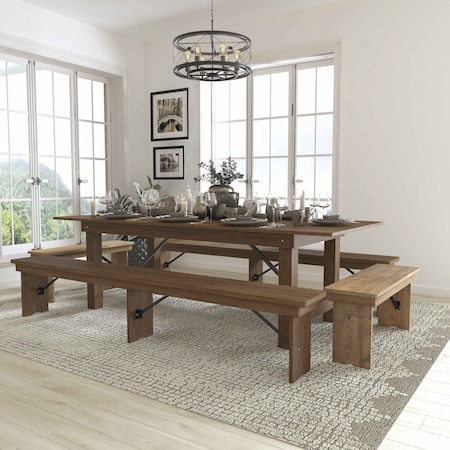 Rectangle Antique Farm Table, 40