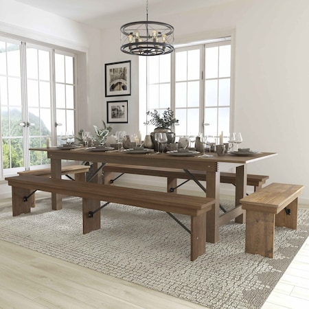 Rectangle Antique Farm Table, 40