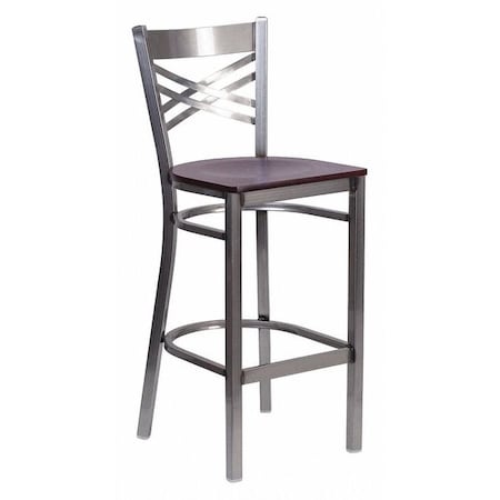 Restaurant Barstool, Metal X Bck, Mah Woo MPN:XU-6F8B-CLR-BAR-MAHW-GG