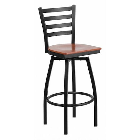 Restaurant Stool, Ladder Back, Chy Seat, Frame Material: Metal MPN:XU-6F8B-LADSWVL-CHYW-GG