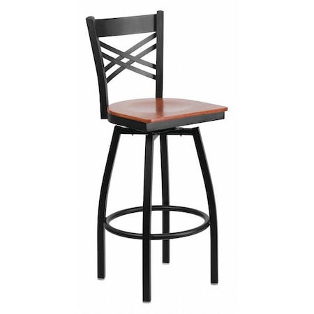 Swivel Batstool, X Back, Cherry Seat MPN:XU-6F8B-XSWVL-CHYW-GG