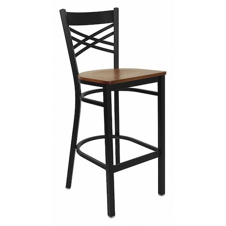 Restaurant Stool, X Back, Cherry Seat MPN:XU-6F8BXBK-BAR-CHYW-GG