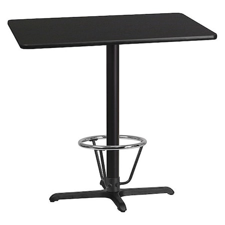 Rectangle Laminate Table, Laminate, Wood Grain MPN:XU-BLKTB-3042-T2230B-3CFR-GG