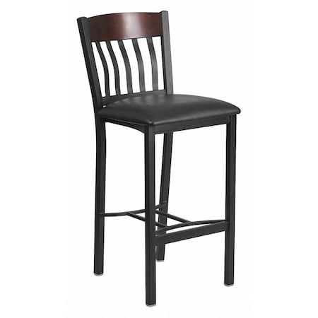 Vertical Stool, Blk/Natural, Blk Vnyl Sea MPN:XU-DG-60618B-WAL-BLKV-GG