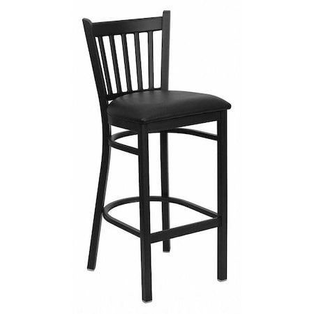 Restaurant Stool, Vertical Back, Blk Seat MPN:XU-DG-6R6B-VRT-BAR-BLKV-GG