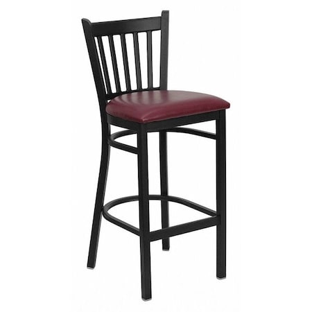 Restaurant Stool, Vertical Back, Burg Sea MPN:XU-DG-6R6B-VRT-BAR-BURV-GG