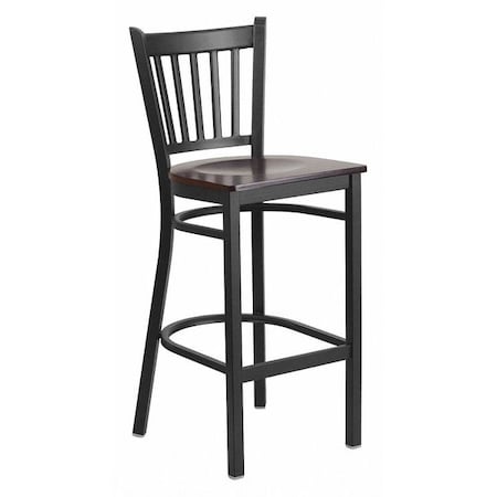 Restaurant Stool, Vertical Back, Wal Seat MPN:XU-DG-6R6B-VRT-BAR-WALW-GG